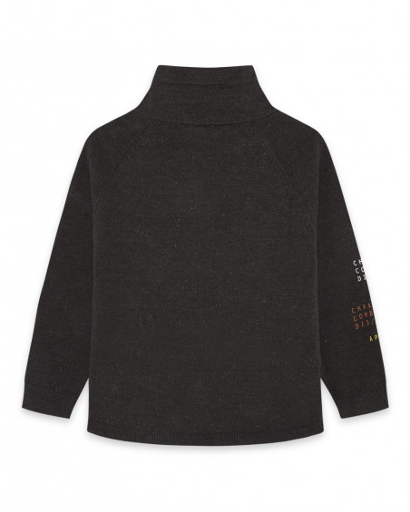 Pull-over en tricot poche fille gris dance muse Pull-over en tricot poche fille gris dance muse
