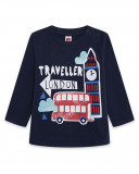 Tee-shirt en jersey message garçon bleu hello london Tee-shirt en jersey message garçon bleu hello london