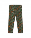 Leggings en jersey imprimé fille verts hidden nature Leggings en jersey imprimé fille verts hidden nature