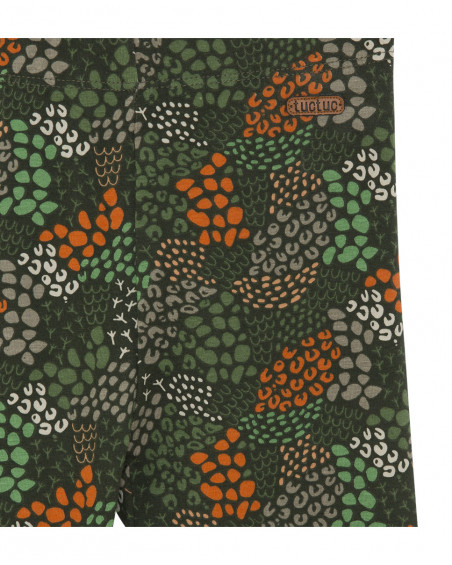 Leggings en jersey imprimé fille verts hidden nature Leggings en jersey imprimé fille verts hidden nature