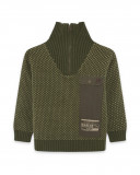Pull-over en tricot avec fermeture éclair garçon vert northern Pull-over en tricot avec fermeture éclair garçon vert northern