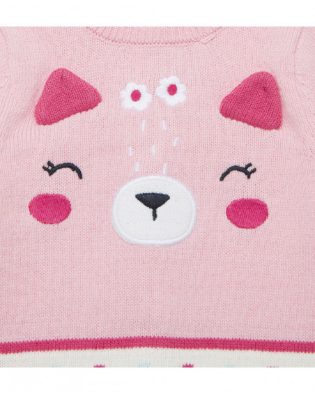 Robe en tricot visage fille rose dancing in the woods Robe en tricot visage fille rose dancing in the woods