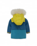 Parka matelassée avec capuche garçon bleue color hikers Parka matelassée avec capuche garçon bleue color hikers