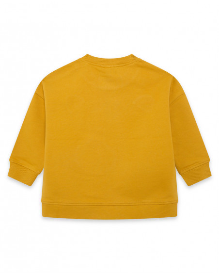 Sweat-shirt en peluche lion garçon orange basicos kids Sweat-shirt en peluche lion garçon orange basicos kids