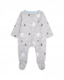 Grenouillère en jersey long avec pieds garçon gris luna llena Grenouillère en jersey long avec pieds garçon gris luna llena