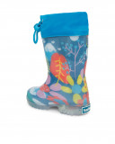 Bottes de pluie lumière fleurs fille bleues color hikers Bottes de pluie lumière fleurs fille bleues color hikers