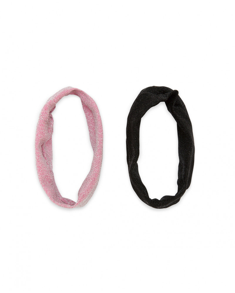 Set 2 serre-tête en jersey glitter garçon rose northern whales