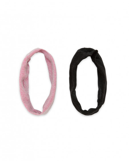 Set 2 serre-tête en jersey glitter garçon rose northern whales Set 2 serre-tête en jersey glitter garçon rose northern whales