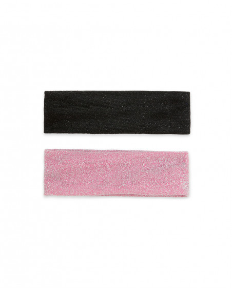 Set 2 serre-tête en jersey glitter garçon rose northern whales Set 2 serre-tête en jersey glitter garçon rose northern whales