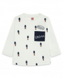 Tee-shirt en jersey avec poches garçon blanc hello london Tee-shirt en jersey avec poches garçon blanc hello london