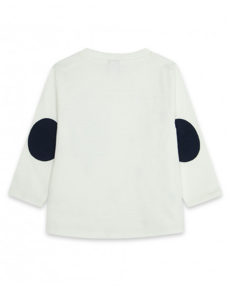 Tee-shirt en jersey avec poches garçon blanc hello london Tee-shirt en jersey avec poches garçon blanc hello london