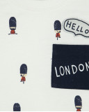 Tee-shirt en jersey avec poches garçon blanc hello london Tee-shirt en jersey avec poches garçon blanc hello london