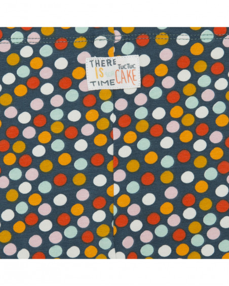 Leggings en jersey points fille orange basicos kids Leggings en jersey points fille orange basicos kids