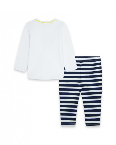 T-shirt et pantalon en jersey à rayures fille bleu it's cold T-shirt et pantalon en jersey à rayures fille bleu it's cold