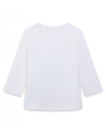 Tee-shirt en jersey ourson polaire garçon blanc glaciar Tee-shirt en jersey ourson polaire garçon blanc glaciar