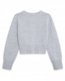 Veste en tricot boutons fille gris glaciar Veste en tricot boutons fille gris glaciar