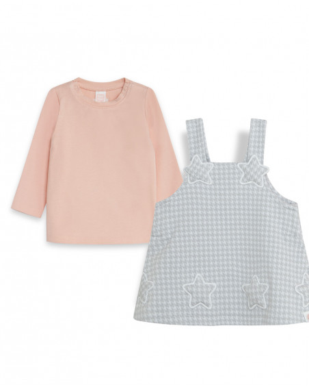 Robe et tee-shirt en jersey étoiles fille rose luna llena Robe et tee-shirt en jersey étoiles fille rose luna llena