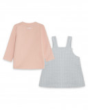 Robe et tee-shirt en jersey étoiles fille rose luna llena Robe et tee-shirt en jersey étoiles fille rose luna llena