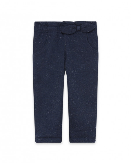 Pantalon en peluche points fille bleu kyoto girls Pantalon en peluche points fille bleu kyoto girls