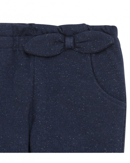 Pantalon en peluche points fille bleu kyoto girls Pantalon en peluche points fille bleu kyoto girls