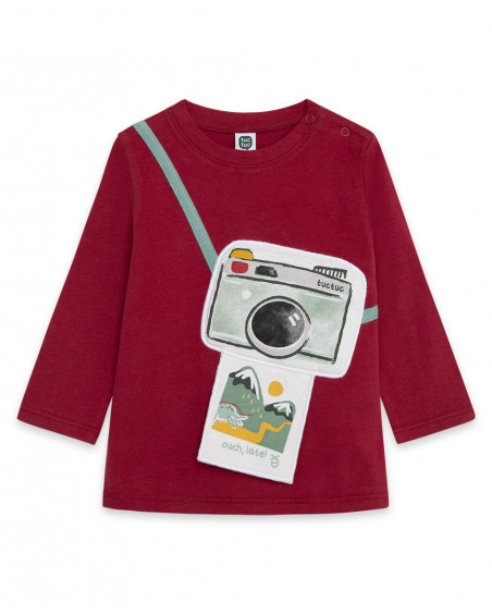 Tee-shirt en jersey caméra garçon rouge highlands Tee-shirt en jersey caméra garçon rouge highlands