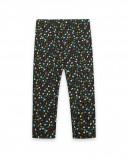 Leggings en jersey imprimé fille verts highlands Leggings en jersey imprimé fille verts highlands