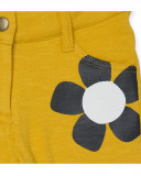 Pantalon en peluche fleurs fille jaune bee happy Pantalon en peluche fleurs fille jaune bee happy