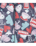 Gabardine avec capuche fille bleue hello london Gabardine avec capuche fille bleue hello london