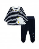 Ensemble velours long avec pieds fille bleu it's cold Ensemble velours long avec pieds fille bleu it's cold