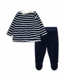 Ensemble velours long avec pieds fille bleu it's cold Ensemble velours long avec pieds fille bleu it's cold