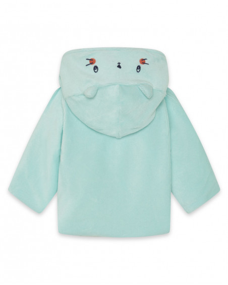 Parka réversible en fourrure avec capuche garçon bleue alphabet Parka réversible en fourrure avec capuche garçon bleue alphabet