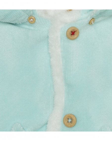 Parka réversible en fourrure avec capuche garçon bleue alphabet Parka réversible en fourrure avec capuche garçon bleue alphabet
