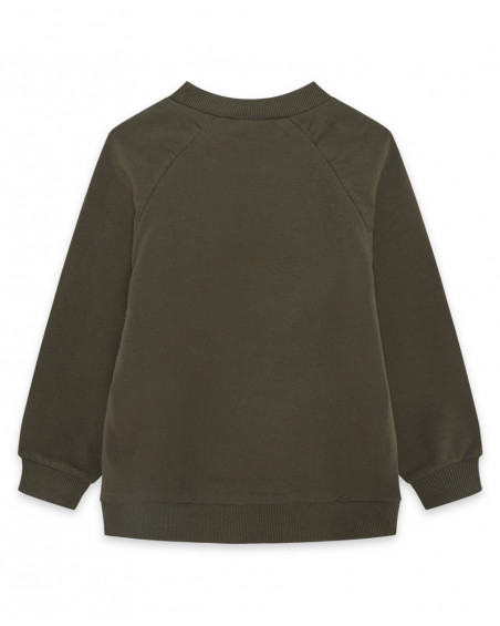 Sweat-shirt en peluche fermée sans capuche fille vert hidden Sweat-shirt en peluche fermée sans capuche fille vert hidden