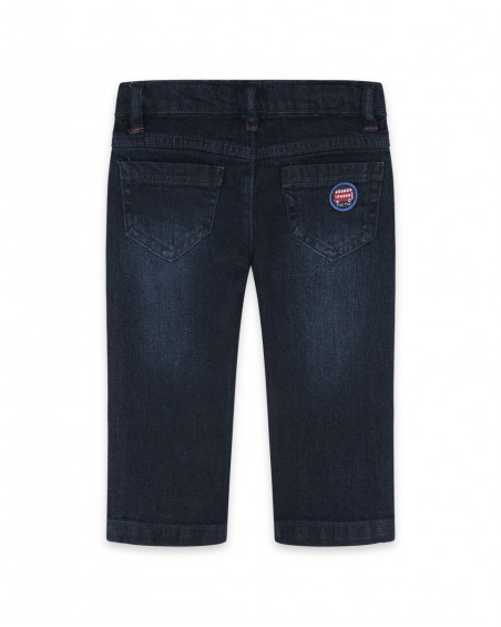 Pantalon en jeans avec poches garçon bleu hello london Pantalon en jeans avec poches garçon bleu hello london