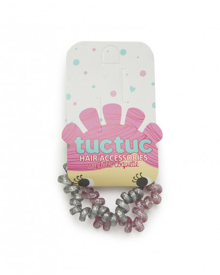 Set 2 élastique cheveux glitter garçon rose northern whales Set 2 élastique cheveux glitter garçon rose northern whales