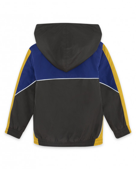 Sweat-shirt capuche tissus technique avec fermeture éclair