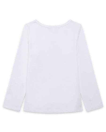 Tee-shirt en jersey étoile fille blanc basicos baby