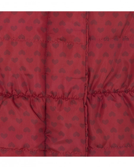 Parka matelassée avec capuche fille rouge highlands Parka matelassée avec capuche fille rouge highlands