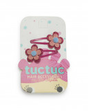 Set 2 barrettes cheveux fleurs fille rose kyoto girls Set 2 barrettes cheveux fleurs fille rose kyoto girls