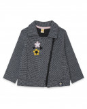 Veste en jersey avec fermeture éclair fille gris bee happy Veste en jersey avec fermeture éclair fille gris bee happy