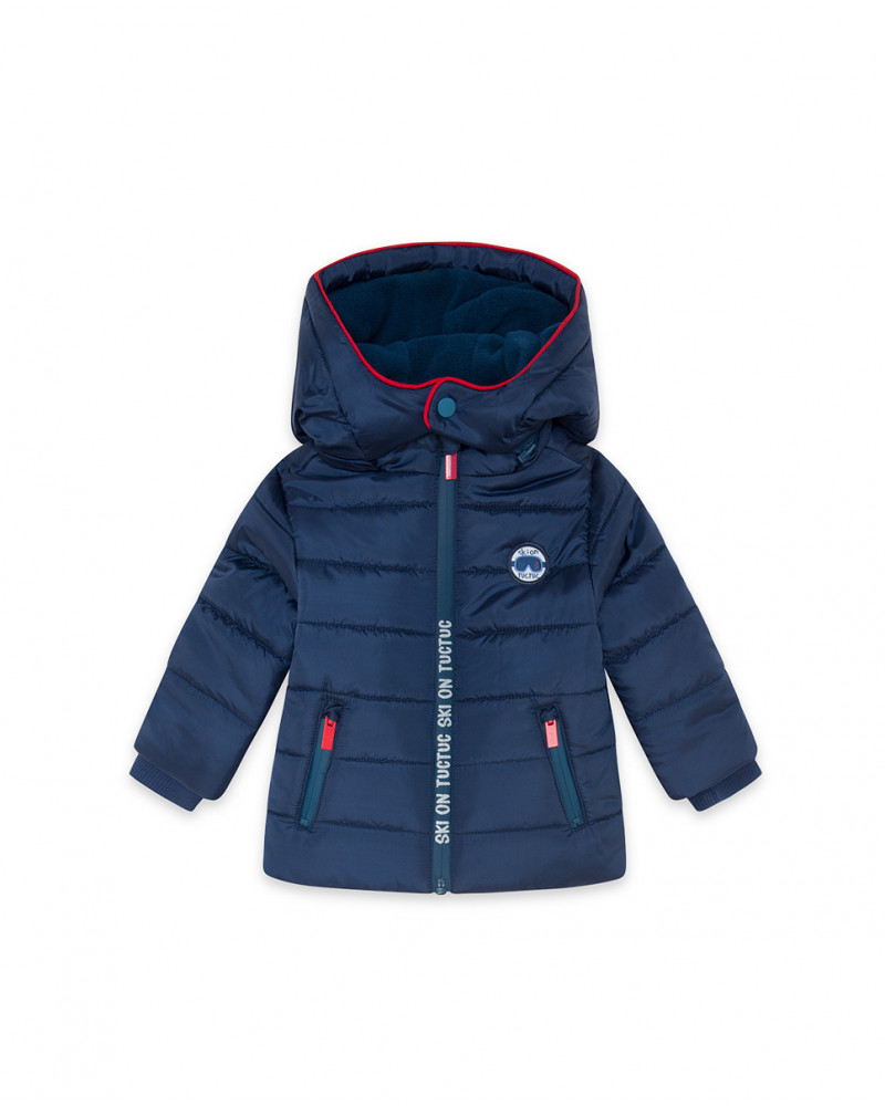 Parka matelassée avec capuche garçon bleue glaciar