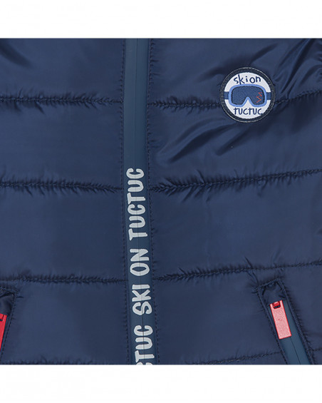 Parka matelassée avec capuche garçon bleue glaciar Parka matelassée avec capuche garçon bleue glaciar