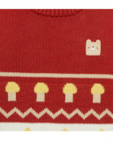 Robe en tricot imprimé fille rouge brownie bears Robe en tricot imprimé fille rouge brownie bears