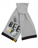 Bonnet et écharpe polaire petit ourson garçon gris bee happy Bonnet et écharpe polaire petit ourson garçon gris bee happy
