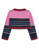 Veste en tricot boutons fille rose kyoto girls Veste en tricot boutons fille rose kyoto girls