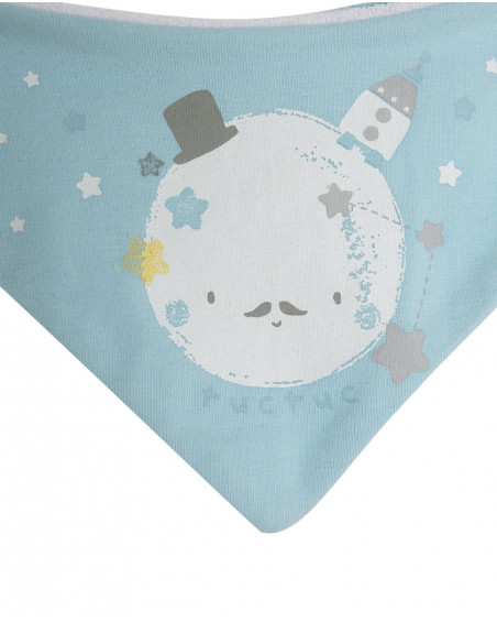 Bandana en jersey lune fille bleu luna llena Bandana en jersey lune fille bleu luna llena