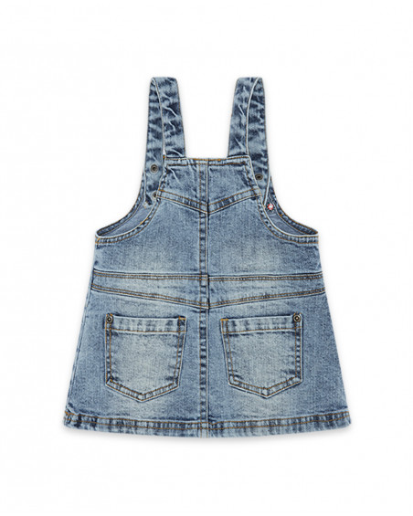 Robe en jeans avec poches fille bleue color hikers Robe en jeans avec poches fille bleue color hikers
