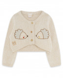 Veste en tricot boutons fille beige brownie bears Veste en tricot boutons fille beige brownie bears