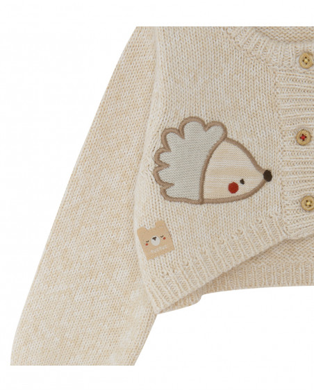 Veste en tricot boutons fille beige brownie bears Veste en tricot boutons fille beige brownie bears