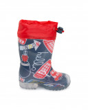 Bottes de pluie lumière imprimées garçon bleues hello london Bottes de pluie lumière imprimées garçon bleues hello london